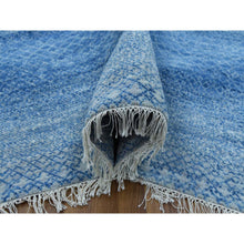 Load image into Gallery viewer, 10&#39;x14&#39;4&quot; Light Blue, Pure Wool Hand Knotted, Modern Chiaroscuro Collection Thick and Plush, Oriental Rug FWR475080
