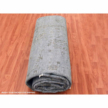 Load image into Gallery viewer, 8&#39;10&quot;x11&#39;8&quot; Davy&#39;s Gray, Hand Knotted Broken Erased Persian Tabriz Design, Wool and Silk, Oriental Rug FWR475662