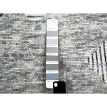 Load image into Gallery viewer, 9&#39;1&quot;x12&#39;1&quot; Battleship Gray, Soft Wool Hand Knotted, Geometric Art Deco Collection Soft to the Touch, Oriental Rug FWR475806