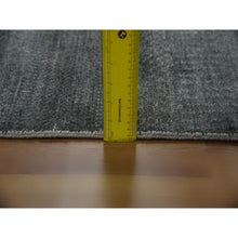 Load image into Gallery viewer, 5&#39;1&quot;x7&#39;1&quot; Gray, Hand Knotted Grass Design, Densely Woven Tone on Tone, Soft Pile Wool and Silk, Oriental Rug FWR476004