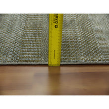 Load image into Gallery viewer, 3&#39;x5&#39;2&quot; Golden Brown, Wool and Silk Hand Knotted, Grass Design Dense Weave, Tone on Tone Soft Pile, Oriental Rug FWR476064