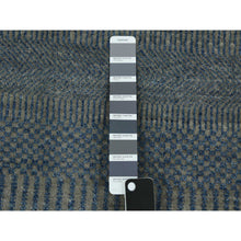Load image into Gallery viewer, 3&#39;1&quot;x5&#39; Nickel Color, Wool and Silk Hand Knotted, Grass Design Dense Weave, Tone on Tone Soft to the Touch, Oriental Rug FWR476094