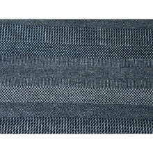 Load image into Gallery viewer, 6&#39;x9&#39; Yankees Blue, Densely Woven Tone on Tone, Soft to the Touch Wool and Silk, Hand Knotted Grass Design, Oriental Rug FWR476178
