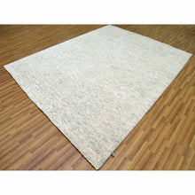 Load image into Gallery viewer, 8&#39;x10&#39;1&quot; Beige, Thick and Plush Hand Knotted, Undyed Natural Wool Organic Salt and Pepper Design, Oriental Rug FWR476262
