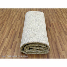Load image into Gallery viewer, 8&#39;x10&#39;1&quot; Beige, Thick and Plush Hand Knotted, Undyed Natural Wool Organic Salt and Pepper Design, Oriental Rug FWR476262