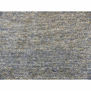8'2"x10'2" Almond Brown, Modern Geometric Opened Up Plaid Design, 100% Wool Hand Knotted, Oriental Rug FWR476268