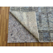 Load image into Gallery viewer, 8&#39;x10&#39;2&quot; Beige, Hand Knotted Geometric Opened Up Plaid Design, 100% Wool, Oriental Rug FWR476274