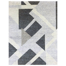 Load image into Gallery viewer, 11&#39;10&quot;x15&#39;2&quot; Gainsboro Gray, Geometric Art Deco Collection Soft to the Touch, Pure Wool Hand Knotted, Oversized Oriental Rug FWR476394