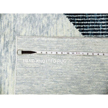 Load image into Gallery viewer, 11&#39;10&quot;x15&#39;2&quot; Gainsboro Gray, Geometric Art Deco Collection Soft to the Touch, Pure Wool Hand Knotted, Oversized Oriental Rug FWR476394