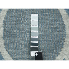 Load image into Gallery viewer, 10&#39;1&quot;x14&#39; Steel Blue, Soft Wool Hand Knotted, Geometric Art Deco Collection Soft to the Touch, Oriental Rug FWR476472
