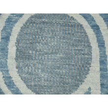 Load image into Gallery viewer, 10&#39;1&quot;x14&#39; Steel Blue, Soft Wool Hand Knotted, Geometric Art Deco Collection Soft to the Touch, Oriental Rug FWR476472