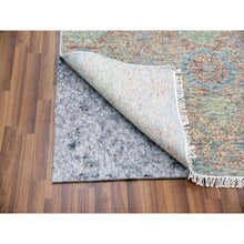 Load image into Gallery viewer, 9&#39;2&quot;x12&#39; Green, Tone on tone Obscured and Subtle, Natural Dyes, Soft Wool, Hand Knotted Oriental Rug FWR476604