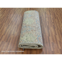 Load image into Gallery viewer, 9&#39;x12&#39; Green, Hand Knotted, Tone on tone Obscured and Subtle Collection, Natural Dyes, Soft Wool, Oriental Rug FWR476610