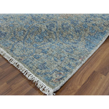 Load image into Gallery viewer, 8&#39;x10&#39; Blue, Tone on tone Obscured and Subtle Collection, Soft pile, 100% Wool,Hand Knotted, Oriental Rug FWR476634