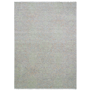 10'x14' Green, Tone on tone Obscured and Subtle Collection, Soft Luxurious Wool Hand Knotted, Oriental Rug FWR476652