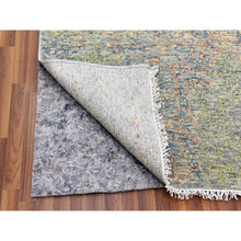 Load image into Gallery viewer, 10&#39;x14&#39; Green, Tone on tone Obscured and Subtle Collection, Soft Luxurious Wool Hand Knotted, Oriental Rug FWR476652