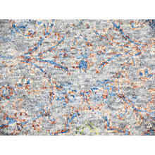 Load image into Gallery viewer, 10&#39;x14&#39; Green, Tone on tone Obscured and Subtle Collection, Soft Luxurious Wool Hand Knotted, Oriental Rug FWR476652