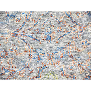 10'x14' Green, Tone on tone Obscured and Subtle Collection, Soft Luxurious Wool Hand Knotted, Oriental Rug FWR476652