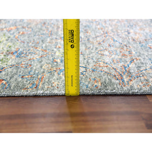 10'x14' Green, Tone on tone Obscured and Subtle Collection, Soft Luxurious Wool Hand Knotted, Oriental Rug FWR476652