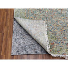 Load image into Gallery viewer, 12&#39;x15&#39;2&quot; Green, Oversize, Soft Luxurious Wool, Tone on tone Obscured and Subtle Collection, Hand Knotted, Oriental Rug FWR476658