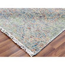 Load image into Gallery viewer, 12&#39;x15&#39;2&quot; Green, Oversize, Soft Luxurious Wool, Tone on tone Obscured and Subtle Collection, Hand Knotted, Oriental Rug FWR476658
