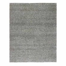 Load image into Gallery viewer, 8&#39;x10&#39;1&quot; Medium Gray, Modern Grass Design, Natural Undyed Wool, Hand Knotted, Oriental Rug FWR476718
