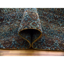 Load image into Gallery viewer, 8&#39;x8&#39; Rust Brown, 100% Plush Wool, Hand Knotted, Kohinoor Herat Small Geometric Repetitive Design, Round Oriental Rug FWR476736