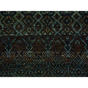 8'x8' Rust Brown, 100% Plush Wool, Hand Knotted, Kohinoor Herat Small Geometric Repetitive Design, Round Oriental Rug FWR476736