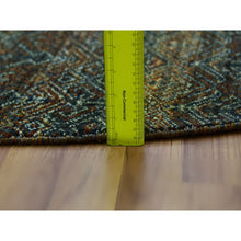 Load image into Gallery viewer, 8&#39;x8&#39; Rust Brown, 100% Plush Wool, Hand Knotted, Kohinoor Herat Small Geometric Repetitive Design, Round Oriental Rug FWR476736