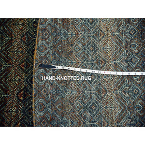 8'x8' Rust Brown, 100% Plush Wool, Hand Knotted, Kohinoor Herat Small Geometric Repetitive Design, Round Oriental Rug FWR476736