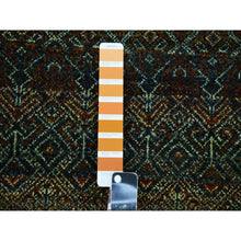 Load image into Gallery viewer, 9&#39;10&quot;x9&#39;10&quot; Rust Brown, Hand Knotted, Kohinoor Herat Small Geometric Repetitive Design, 100% Plush Wool, Round Oriental Rug FWR476748