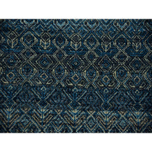 Load image into Gallery viewer, 8&#39;x10&#39; Yale Blue, Hand Knotted, Kohinoor Herat Small Geometric Repetitive Design, 100% Plush Wool, Oriental Rug FWR476784