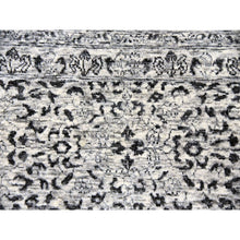 Load image into Gallery viewer, 10&#39;x14&#39; Ghost White, Mamluk Dynasty, Tone on Tone Design, Undyed 100% Wool, Hand Knotted, Oriental Rug FWR476808