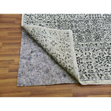 Load image into Gallery viewer, 9&#39;1&quot;x12&#39; Ghost White, Hand Knotted, Mamluk Dynasty, Tone on Tone Design, Undyed 100% Wool, Oriental Rug FWR476814