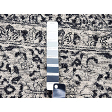 Load image into Gallery viewer, 9&#39;1&quot;x12&#39; Ghost White, Hand Knotted, Mamluk Dynasty, Tone on Tone Design, Undyed 100% Wool, Oriental Rug FWR476814