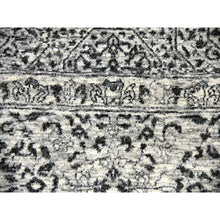 Load image into Gallery viewer, 9&#39;1&quot;x12&#39; Ghost White, Hand Knotted, Mamluk Dynasty, Tone on Tone Design, Undyed 100% Wool, Oriental Rug FWR476814