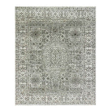 Load image into Gallery viewer, 8&#39;1&quot;x10&#39; Ghost White, Mamluk Dynasty, Tone on Tone Design, Undyed 100% Wool, Hand Knotted, Oriental Rug FWR476832