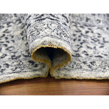 Load image into Gallery viewer, 8&#39;1&quot;x10&#39; Ghost White, Mamluk Dynasty, Tone on Tone Design, Undyed 100% Wool, Hand Knotted, Oriental Rug FWR476832