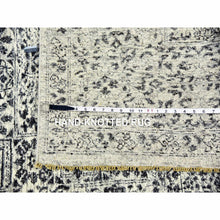 Load image into Gallery viewer, 8&#39;1&quot;x10&#39; Ghost White, Mamluk Dynasty, Tone on Tone Design, Undyed 100% Wool, Hand Knotted, Oriental Rug FWR476832