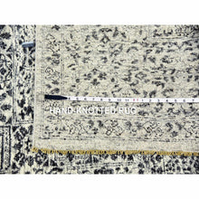 Load image into Gallery viewer, 8&#39;1&quot;x10&#39; Ghost White, Mamluk Dynasty, Tone on Tone Design, Undyed 100% Wool, Hand Knotted, Oriental Rug FWR476832