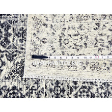 Load image into Gallery viewer, 6&#39;1&quot;x9&#39;3&quot; Ghost White, Hand Knotted, Mamluk Dynasty, Tone on Tone Design, Undyed 100% Wool, Oriental Rug FWR476838