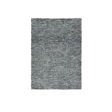 Load image into Gallery viewer, 2&#39;1&quot;x3&#39; Medium Gray, Hand Knotted, Modern Grass Design, Natural Undyed Wool, Mat Oriental Rug FWR476898