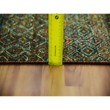 Load image into Gallery viewer, 2&#39;6&quot;x12&#39; Rust Brown, Hand Knotted, Kohinoor Herat Small Geometric Repetitive Design, 100% Plush Wool, Runner Oriental Rug FWR476922