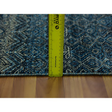 Load image into Gallery viewer, 2&#39;5&quot;x12&#39; Yale Blue, Hand Knotted, Kohinoor Herat Small Geometric Repetitive Design, 100% Plush Wool, Runner Oriental Rug FWR477000