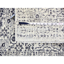 Load image into Gallery viewer, 2&#39;6&quot;x6&#39; Ghost White, Tone on Tone Design, Undyed 100% Wool, Hand Knotted, Mamluk Dynasty, Runner Oriental Rug FWR477006