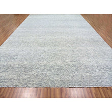 Load image into Gallery viewer, 12&#39;x17&#39;10&quot; Misty Gray, Organic Undyed Wool, Tone on Tone, Modern Grass Design, Hand Knotted, Oversized Oriental Rug FWR477048