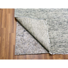 Load image into Gallery viewer, 12&#39;x17&#39;10&quot; Misty Gray, Organic Undyed Wool, Tone on Tone, Modern Grass Design, Hand Knotted, Oversized Oriental Rug FWR477048
