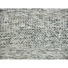 Load image into Gallery viewer, 13&#39;x13&#39; Gainsboro Gray, Modern Grass Design, Organic Undyed Wool Tone on Tone, Hand Knotted, Round Oriental Rug FWR477054