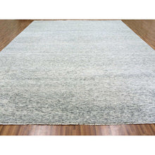 Load image into Gallery viewer, 14&#39;x18&#39; Rhino Gray, Tone on Tone, Hand Knotted, Modern Grass Design, Undyed Organic Wool, Oversized Oriental Rug FWR477060
