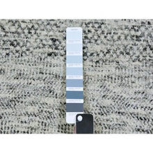 Load image into Gallery viewer, 14&#39;x18&#39; Rhino Gray, Tone on Tone, Hand Knotted, Modern Grass Design, Undyed Organic Wool, Oversized Oriental Rug FWR477060